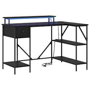 vidaXL Laud Must tamm 120 x 79 x 86,5 cm Tehispuit