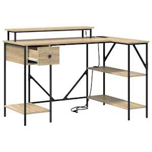 Stůl se zásuvkou Sonoma dub 120 x 79 x 86,5 cm kompozitní dřevo - obrázek 7