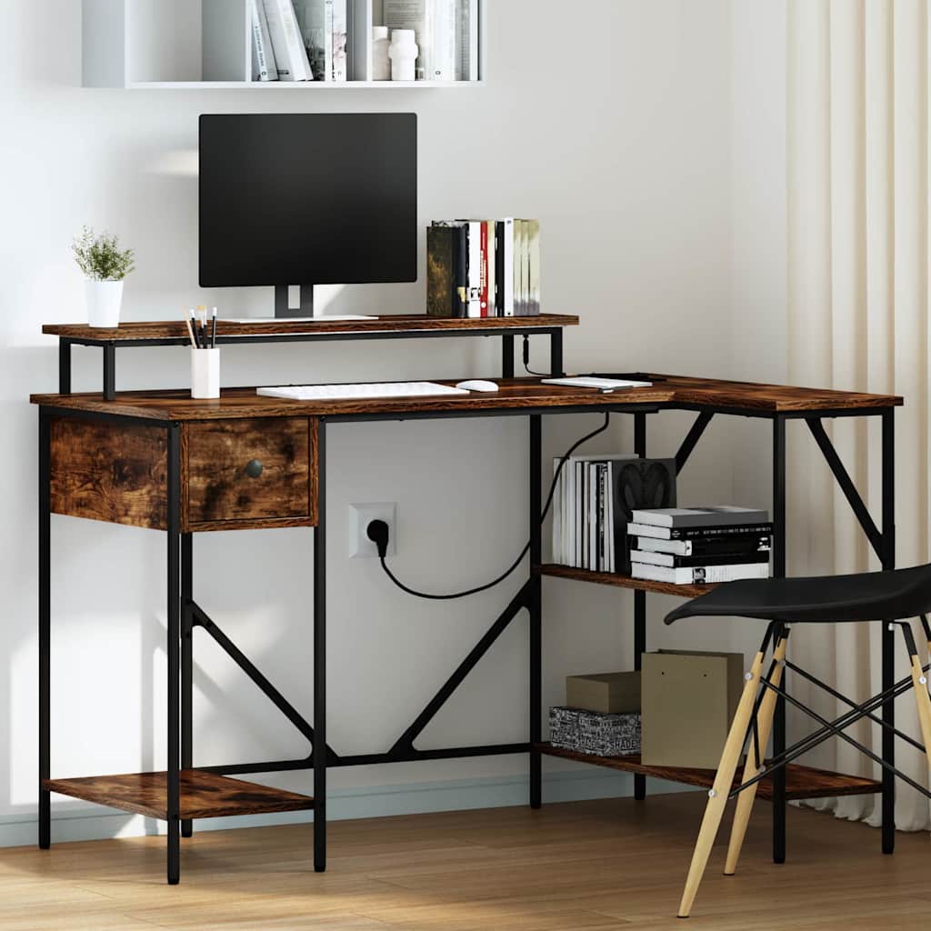 Bureau Chêne fumé 120 x 79 x 86.5 cm Bois d'ingénierie