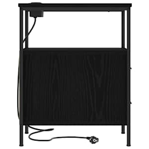 Noční skříňka 2 pcs Černý dub 30 x 48 x 61 cm kompozitní dřevo - obrázek 8