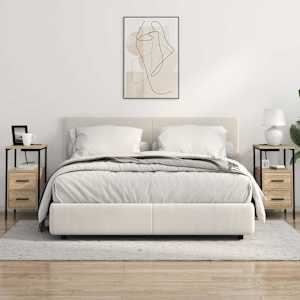 Noční skříňka 2 pcs Sonoma dub 30 x 48 x 61 cm kompozitní dřevo - obrázek 4