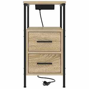 Noční skříňka 2 pcs Sonoma dub 30 x 48 x 61 cm kompozitní dřevo - obrázek 7