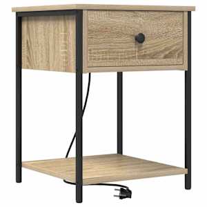 Noční skříňka 2 pcs Sonoma dub 42 x 41 x 56 cm kompozitní dřevo - obrázek 5