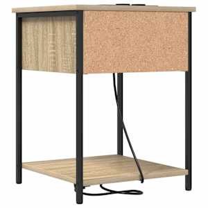 Noční skříňka 2 pcs Sonoma dub 42 x 41 x 56 cm kompozitní dřevo - obrázek 9