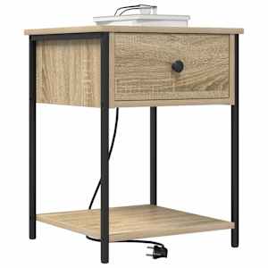 Noční skříňka 2 pcs Sonoma dub 42 x 41 x 56 cm kompozitní dřevo - obrázek 3