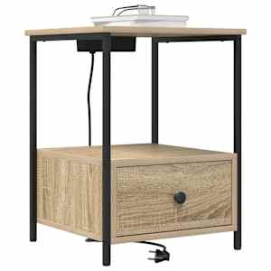 Noční skříňka 2 pcs Sonoma dub 42 x 41 x 56 cm kompozitní dřevo - obrázek 3