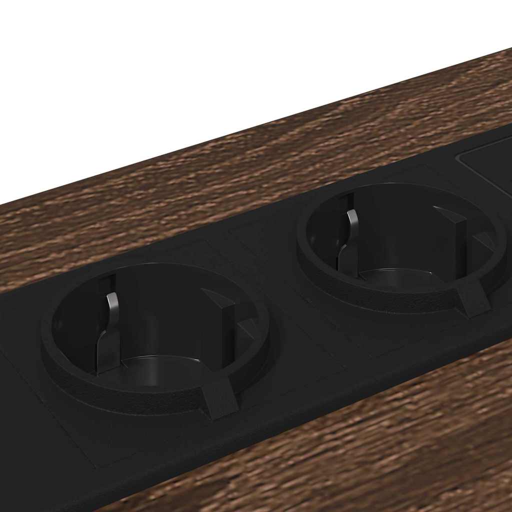 Нощно шкафче с зарядна станция 2 pcs Кафяв дъб Инженерно дърво - Image 10