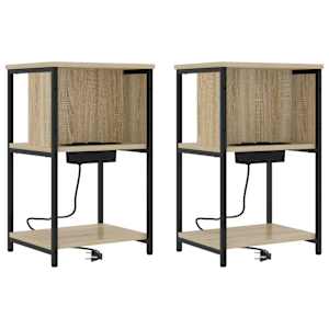 Nočna omarica 2 pcs Sonoma hrast 38 x 31 x 61 cm