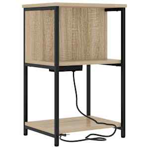Noční skříňka 2 pcs Sonoma dub 38 x 31 x 61 cm kompozitní dřevo - obrázek 6