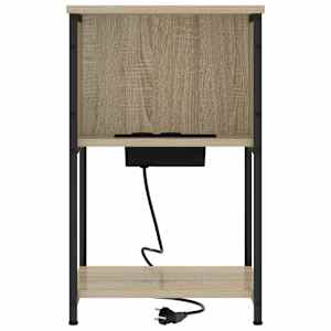 Noční skříňka 2 pcs Sonoma dub 38 x 31 x 61 cm kompozitní dřevo - obrázek 4