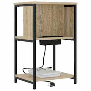 Noční skříňka 2 pcs Sonoma dub 38 x 31 x 61 cm kompozitní dřevo - obrázek 2