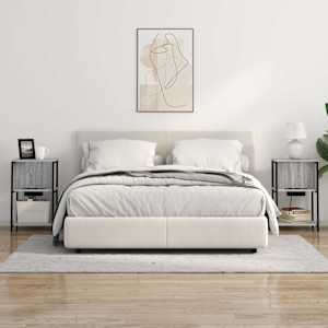 Noční skříňka 2 pcs Šedá Sonoma 38 x 31 x 61 cm - obrázek 4