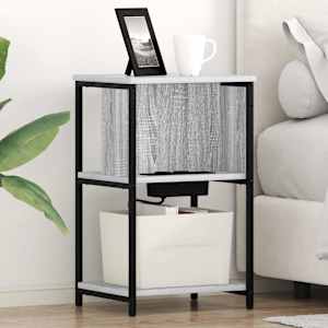 Nočna omarica 2 pcs Siva Sonoma 38 x 31 x 61 cm Konstruiran les