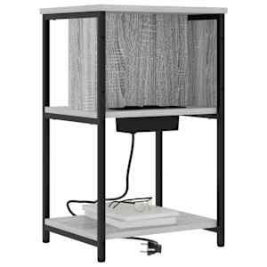 Noční skříňka 2 pcs Šedá Sonoma 38 x 31 x 61 cm - obrázek 3