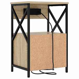Noční skříňka 2 pcs Sonoma dub 40 x 31 x 60 cm kompozitní dřevo - obrázek 9
