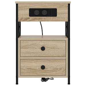 Noční skříňka 2 pcs Sonoma dub 40 x 31 x 60 cm kompozitní dřevo - obrázek 7