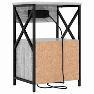 Noční skříňka se zásuvkou 2 pcs Šedá Sonoma 40 x 31 x 60 cm - obrázek 9