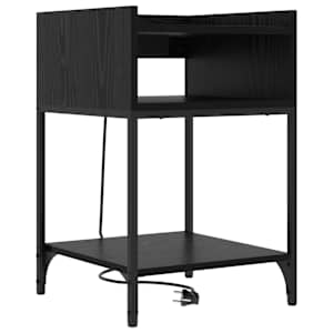 Noční skříňka 2 pcs Černý dub 40 x 40 x 61 cm kompozitní dřevo - obrázek 5