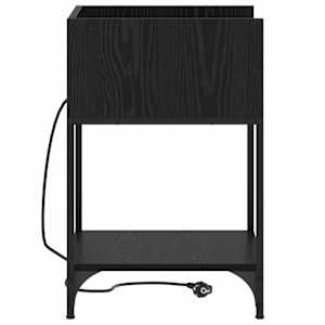 Noční skříňka 2 pcs Černý dub 40 x 40 x 61 cm kompozitní dřevo - obrázek 7