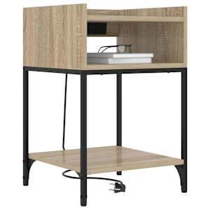 Noční skříňka 2 pcs Sonoma dub 40 x 40 x 61 cm kompozitní dřevo - obrázek 2