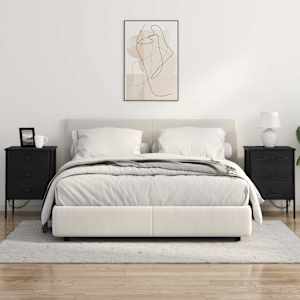 Noční skříňka 2 pcs Černý dub 42 x 41 x 61 cm kompozitní dřevo - obrázek 4
