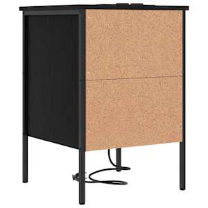 Noční skříňka 2 pcs Černý dub 42 x 41 x 61 cm kompozitní dřevo - obrázek 9