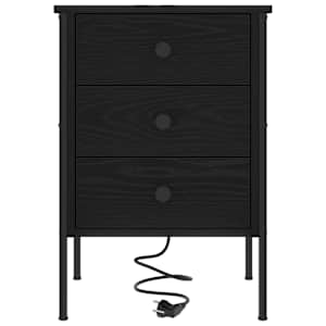 Noční skříňka 2 pcs Černý dub 42 x 41 x 61 cm kompozitní dřevo - obrázek 7