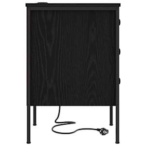 Noční skříňka 2 pcs Černý dub 42 x 41 x 61 cm kompozitní dřevo - obrázek 8