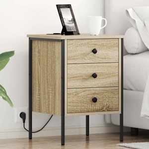 Noční skříňka 2 pcs Sonoma dub 42 x 41 x 61 cm kompozitní dřevo - obrázek 1