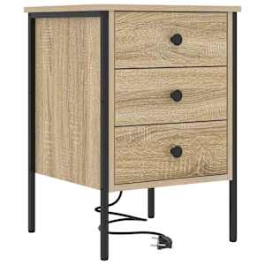 Noční skříňka 2 pcs Sonoma dub 42 x 41 x 61 cm kompozitní dřevo - obrázek 5