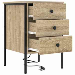 Noční skříňka 2 pcs Sonoma dub 42 x 41 x 61 cm kompozitní dřevo - obrázek 6