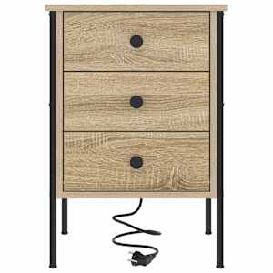 Noční skříňka 2 pcs Sonoma dub 42 x 41 x 61 cm kompozitní dřevo - obrázek 7
