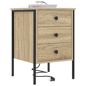 Noční skříňka 2 pcs Sonoma dub 42 x 41 x 61 cm kompozitní dřevo - obrázek 3