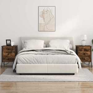 Noční skříňka se zásuvkou 2 pcs Kouřový dub 42 x 41 x 61 cm - obrázek 4