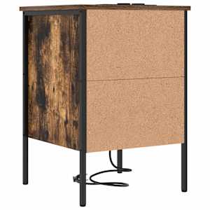 Noční skříňka se zásuvkou 2 pcs Kouřový dub 42 x 41 x 61 cm - obrázek 9