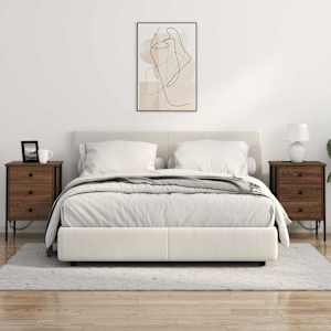 Noční skříňka 2 pcs Hnědý dub 42 x 41 x 61 cm kompozitní dřevo - obrázek 4