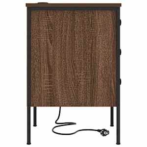 Noční skříňka 2 pcs Hnědý dub 42 x 41 x 61 cm kompozitní dřevo - obrázek 8