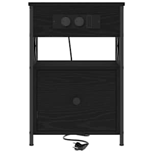 Noční skříňka 2 pcs Černý dub 40 x 31 x 60 cm kompozitní dřevo - obrázek 7
