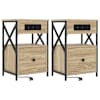 vidaXL &Ouml;&ouml;lambi kapp 2 tk Sonoma tamm 40 x 31 x 60 cm Tehispuit