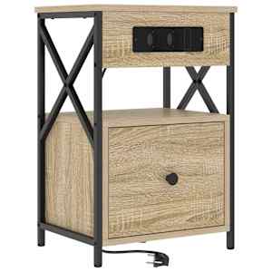 Noční skříňka 2 pcs Sonoma dub 40 x 31 x 60 cm kompozitní dřevo - obrázek 5
