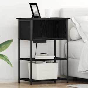 Nočna omarica Črna Orehovina 55 x 31 x 76 cm Konstruiran les