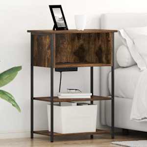 Nočna omarica Dimljeni oreh 55 x 31 x 76 cm Konstruiran les