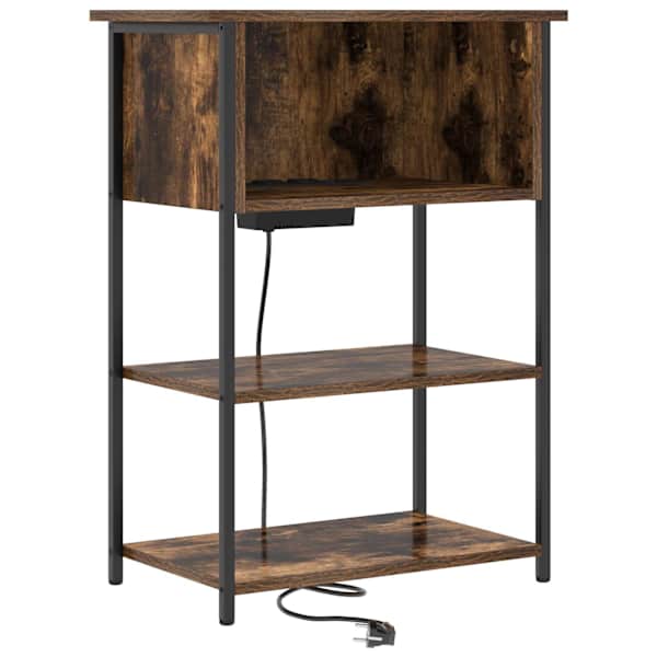 vidaXL &Ouml;&ouml;lambi kapp Suitsetatud tamm 55 x 31 x 76 cm Tehispuit