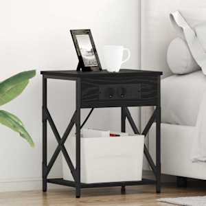 Nočna omarica Črna Orehovina 41 x 31 x 51 cm Konstruiran les