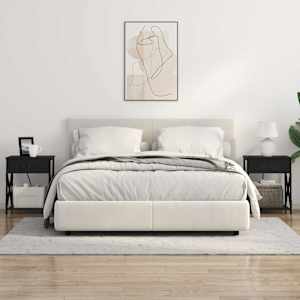 Noční skříňka 2 pcs Černý dub 41 x 31 x 51 cm kompozitní dřevo - obrázek 4