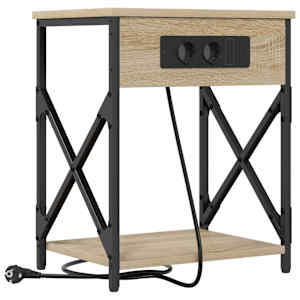 Noční skříňka 2 pcs Sonoma dub 41 x 31 x 51 cm kompozitní dřevo - obrázek 5