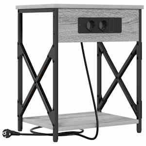 Noční skříňka 2 pcs Šedá Sonoma 41 x 31 x 51 cm - obrázek 5
