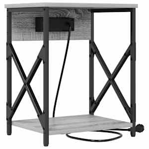 Noční skříňka 2 pcs Šedá Sonoma 41 x 31 x 51 cm - obrázek 8