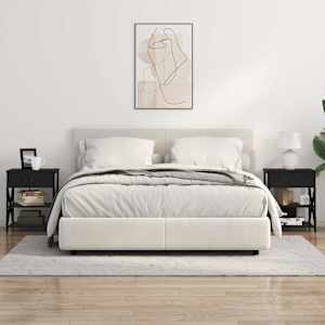 Noční skříňka 2 pcs Černý dub 41 x 31 x 51 cm kompozitní dřevo - obrázek 4