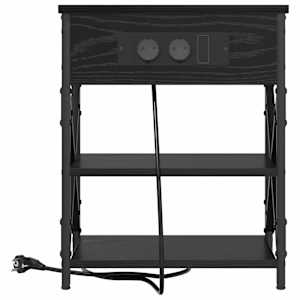 Noční skříňka 2 pcs Černý dub 41 x 31 x 51 cm kompozitní dřevo - obrázek 6